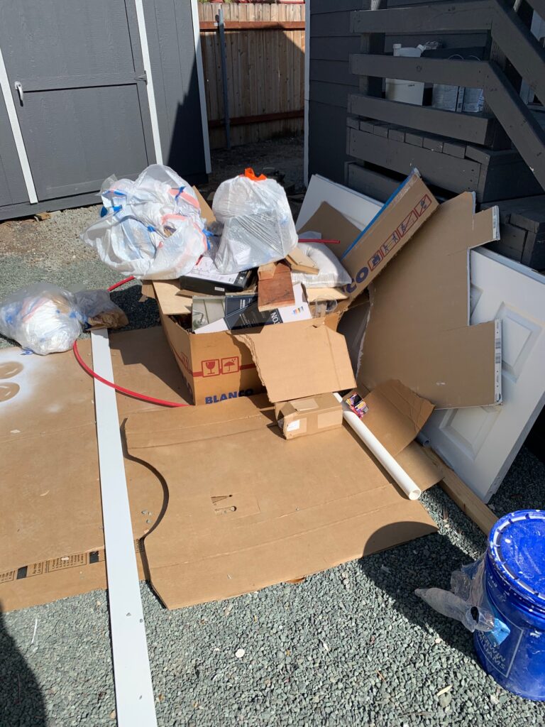 Pile of Cardboard and trash