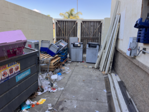 Trash Area Cleanup in Santa Maria, CA